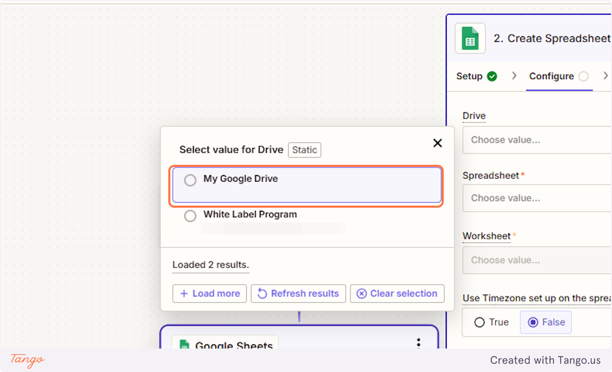 Click on My Google Drive