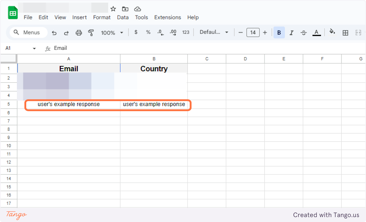 You should be able to see this data in the spreadsheet.