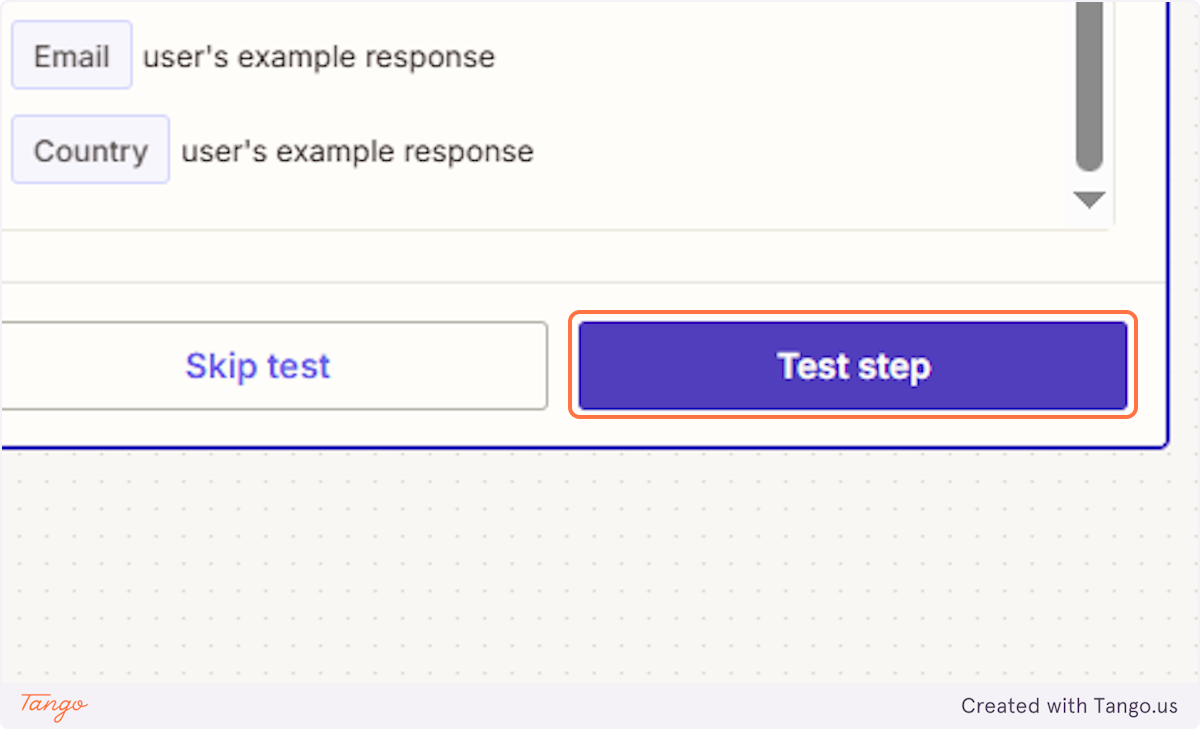 And let's test and see if the data will appear in the spreadsheet.
