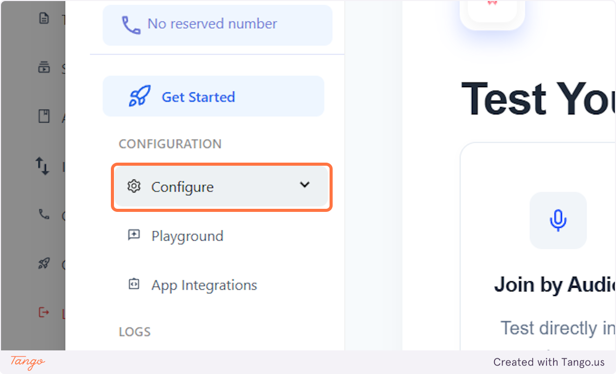 Click on Configure