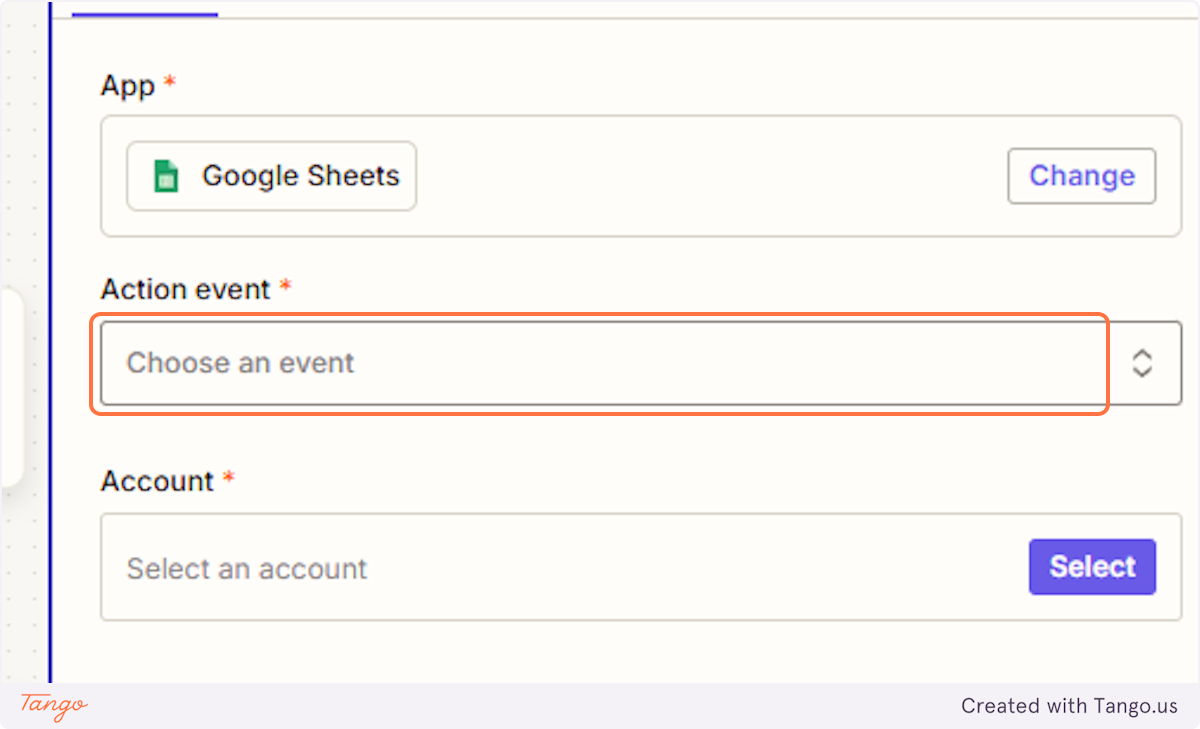 Let's first choose what we want to do in the sheet.