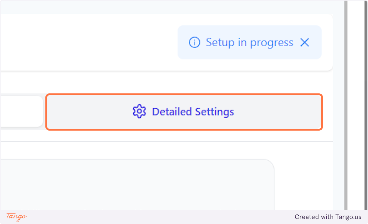Click on Detailed Settings