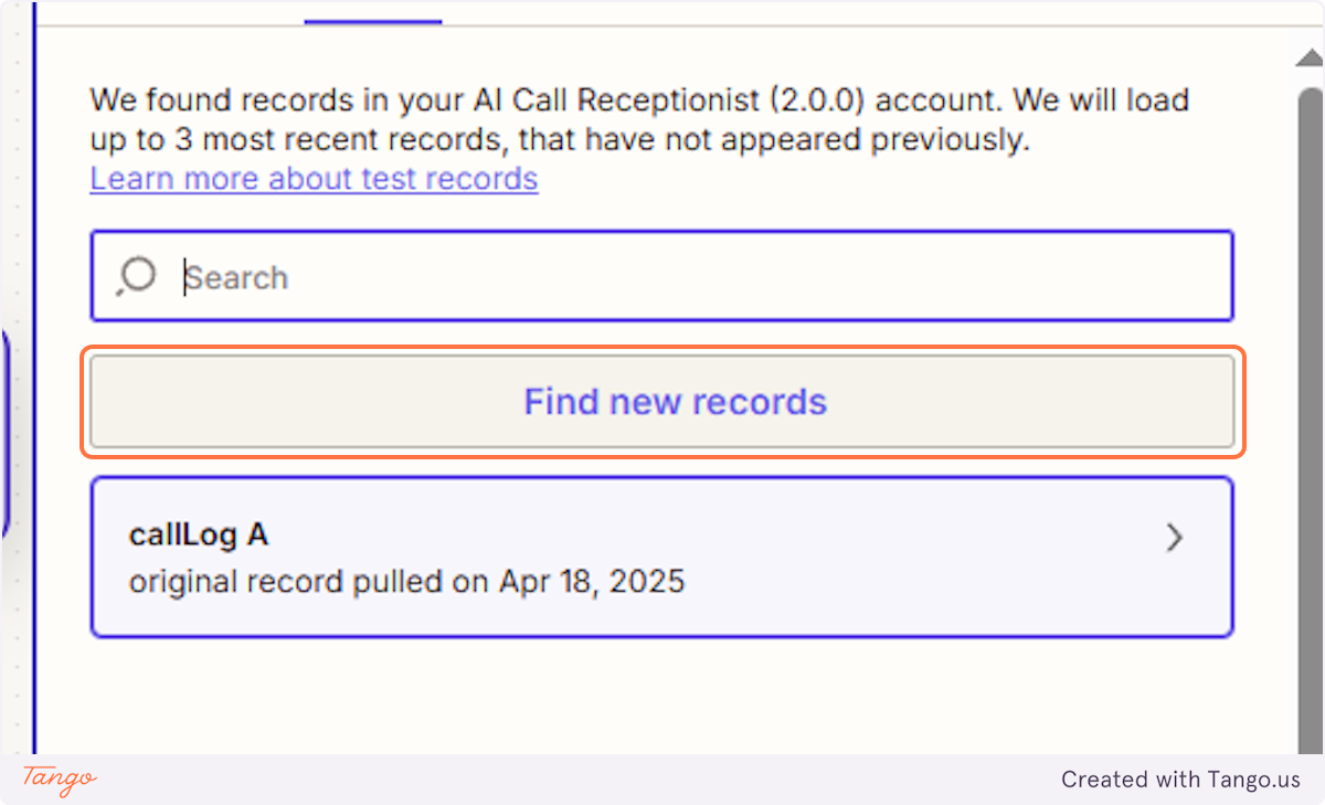 Click on Find new records