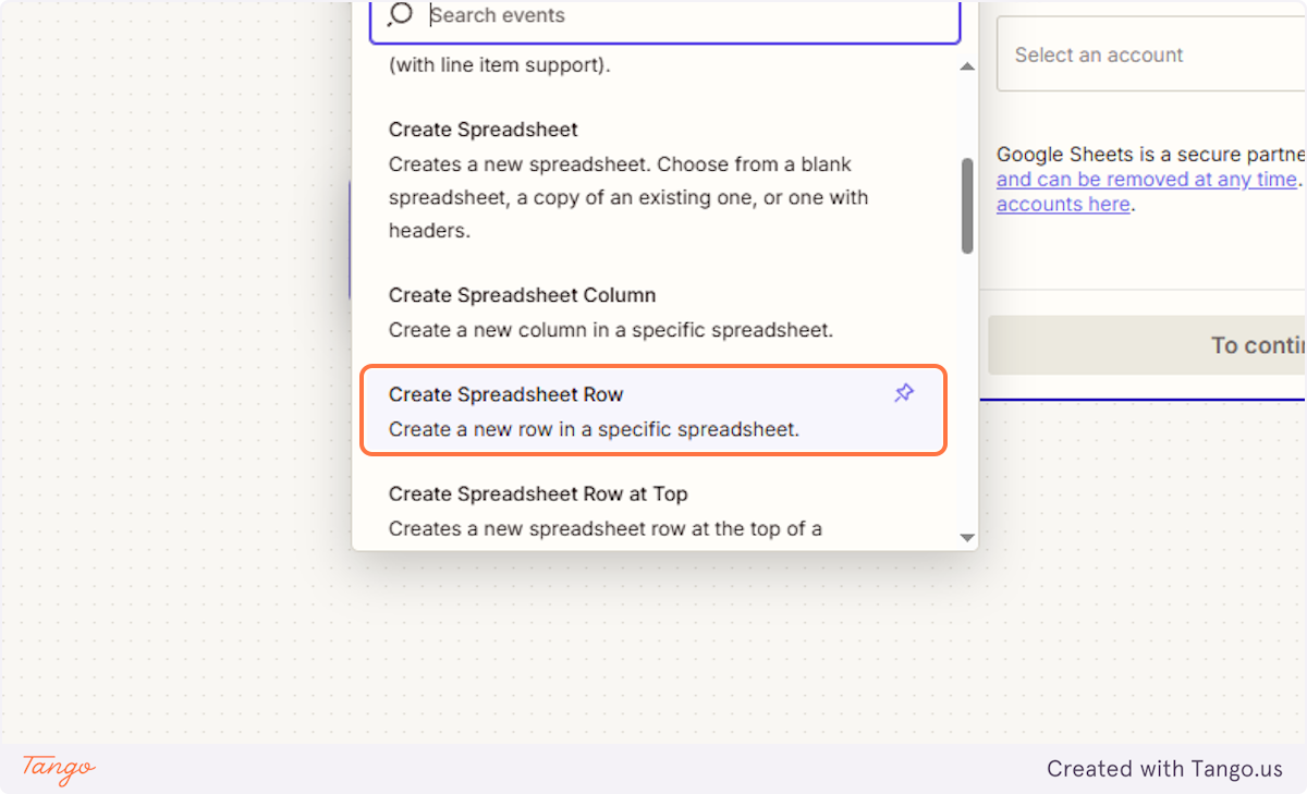 Let's Create a Spreadsheet Row
