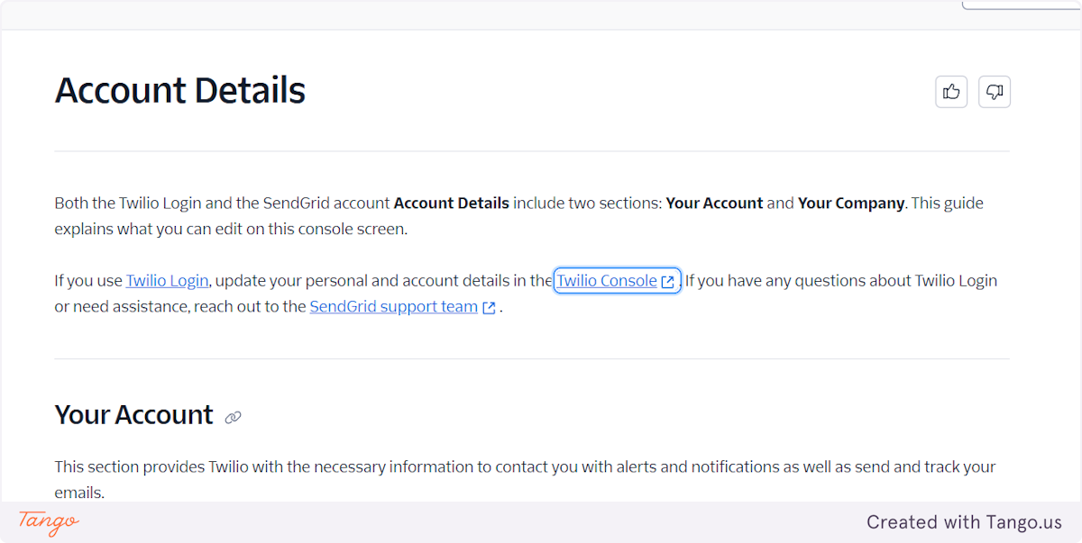 In your Twilio dashboard search for account details to find the information we need. You can also just open the account you need and the data will be located at the bottom left corner.