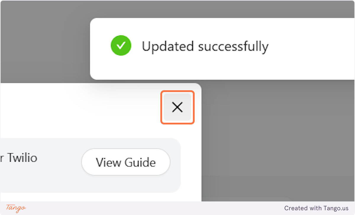 You should get the message that it was updated successfully.