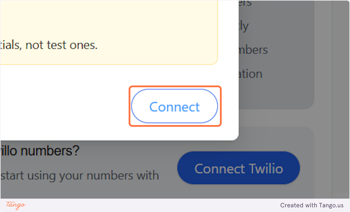 Click on Connect