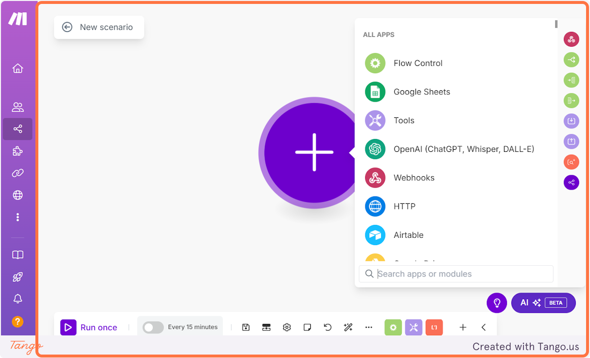 Here is your Make interface. 