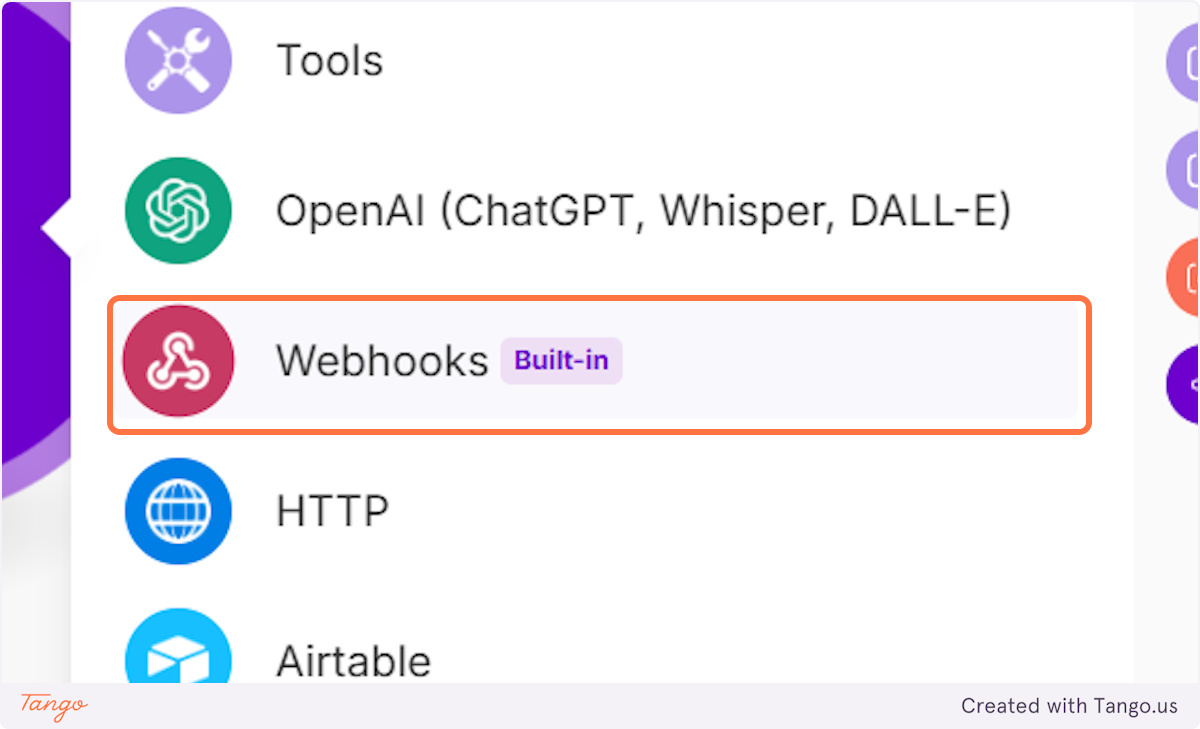 Click on Webhooks…