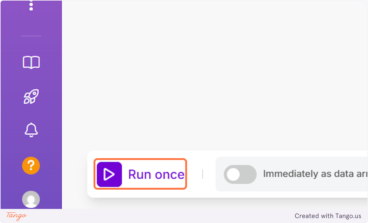 Let's go to Make and test it. You can click on Run it once and it will start to collect data. 