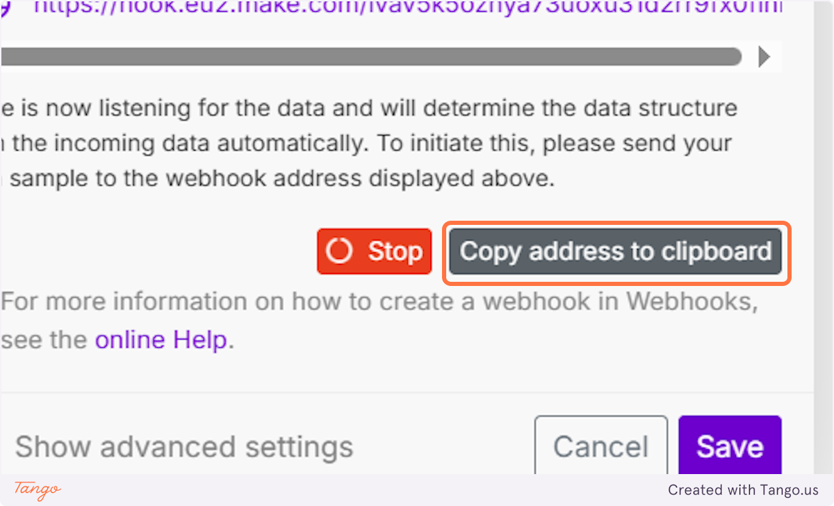 This is the URL that we need to copy and put into your admin dashboard. 