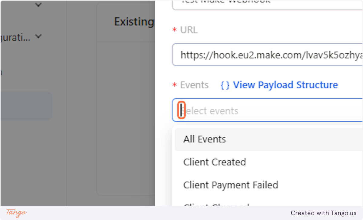Now let's add all the events you want to track.