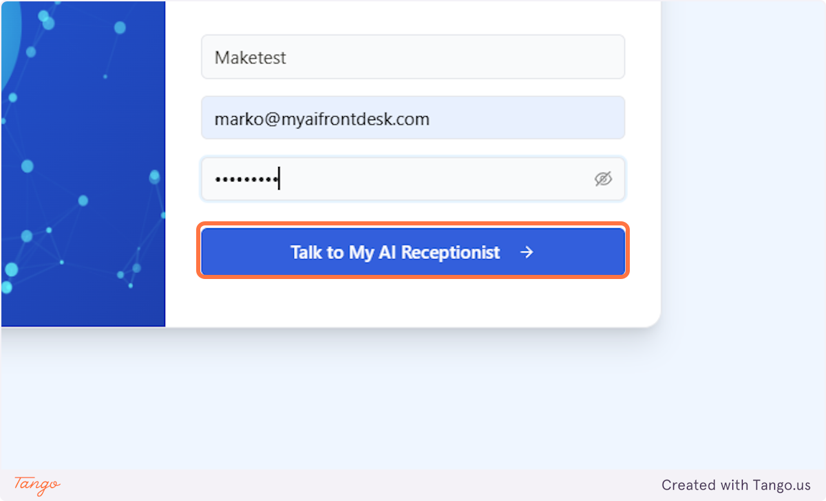 Finish creating the account.