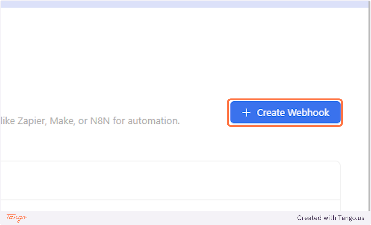Let's create a webhook.