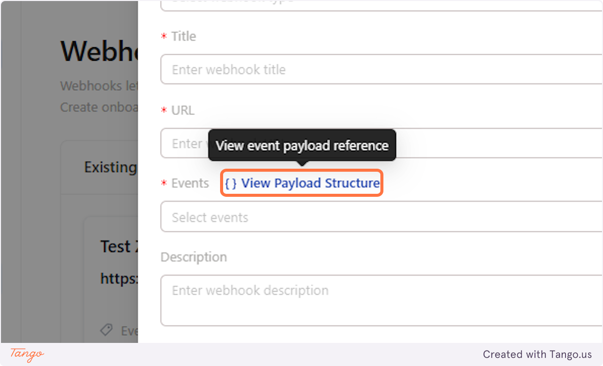 Click on View Payload Structure