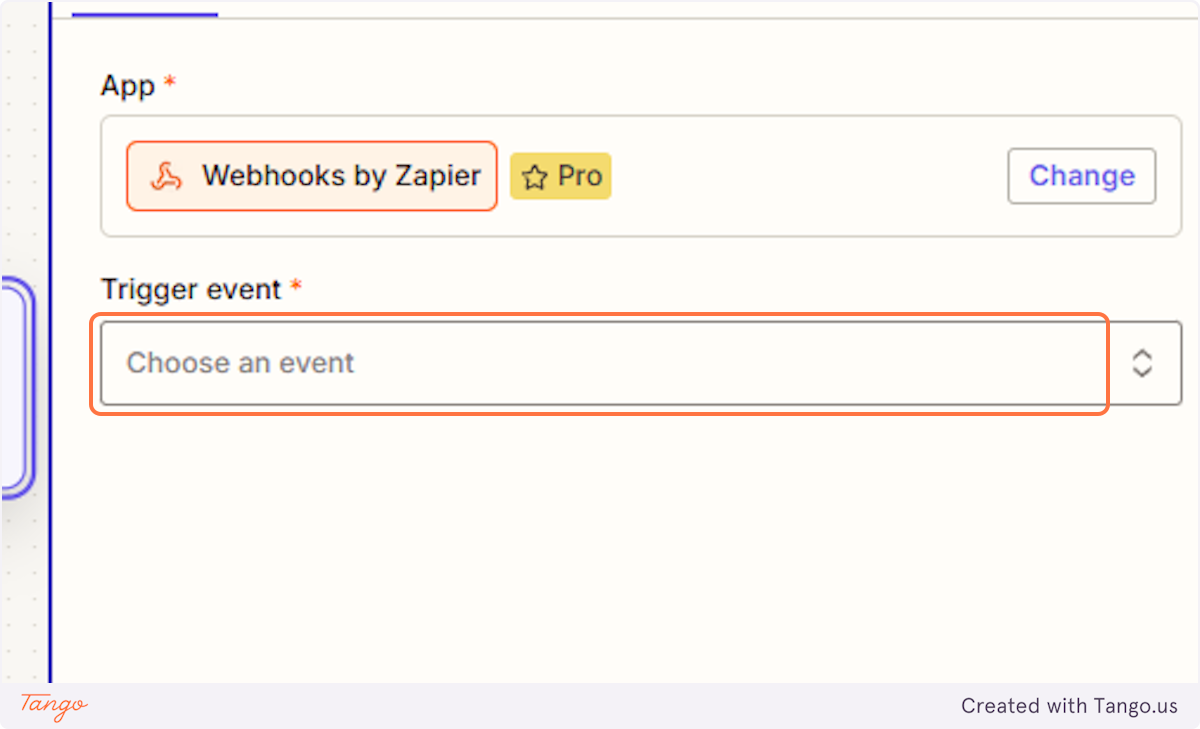 Let's get the trigger event first.