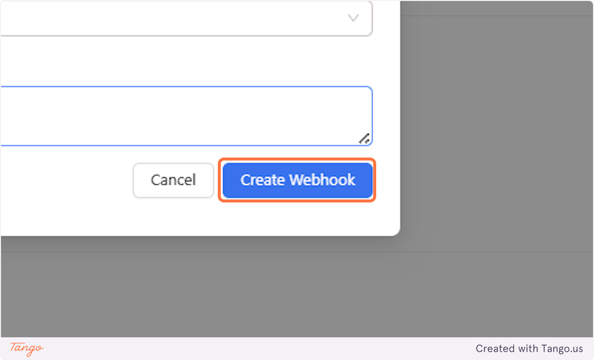 Let's create the webhook.