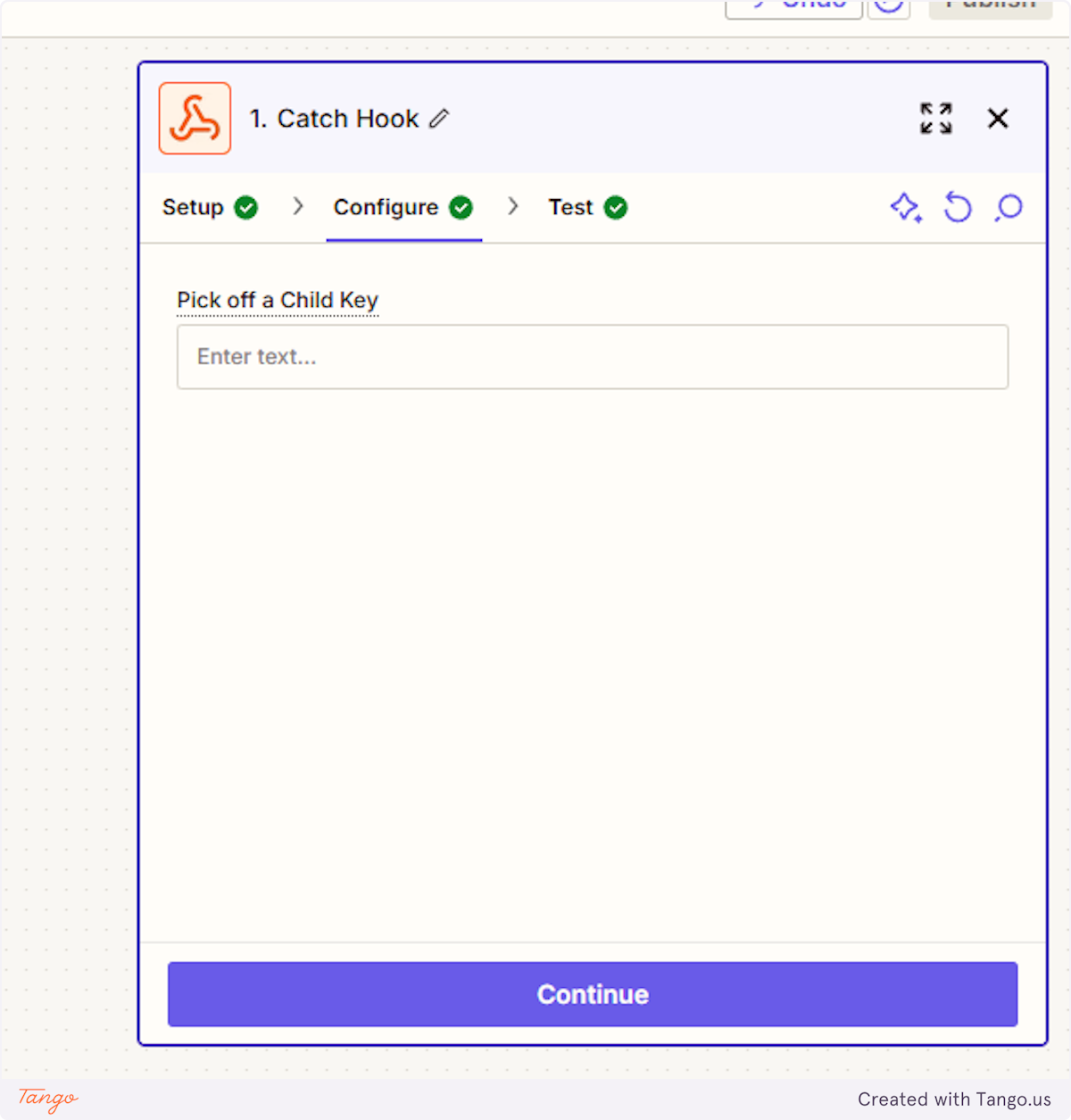 Child Key (if you want all the information from the webhook just skip)