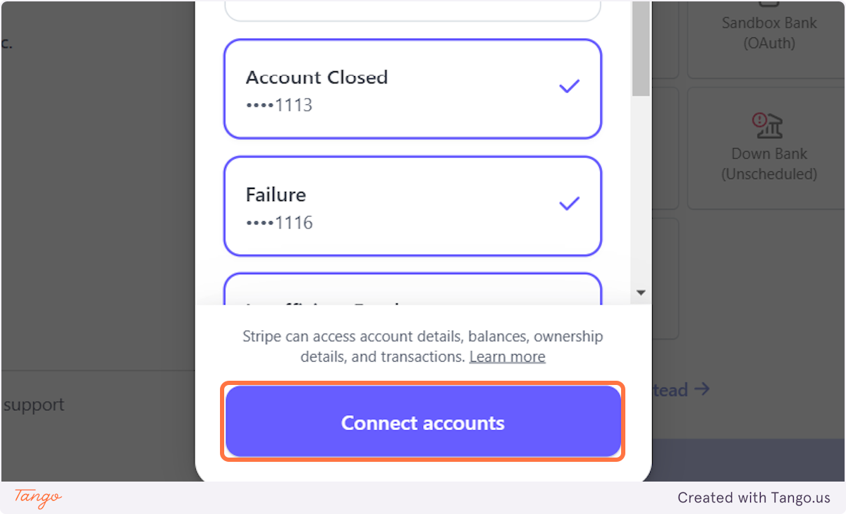 Click on Connect accounts