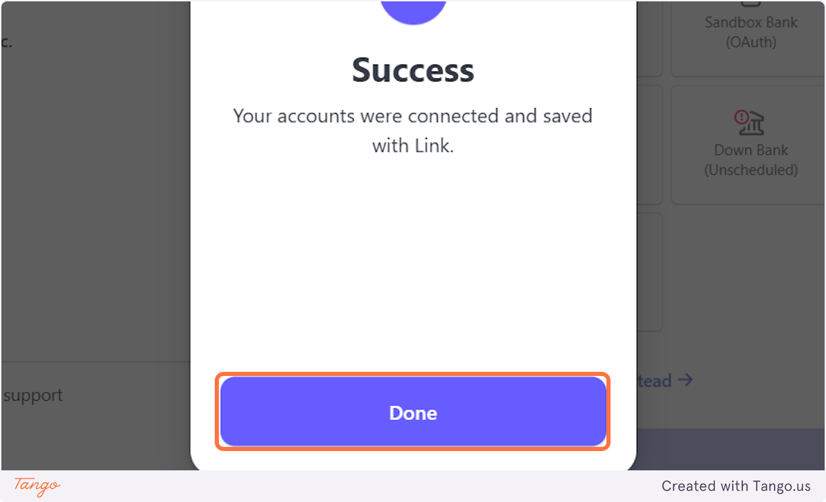 Click on Done
