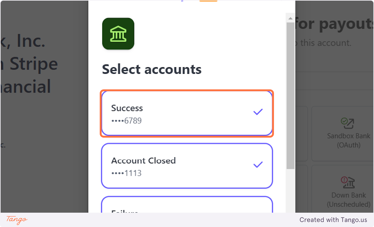 Connect to the appropriate account.