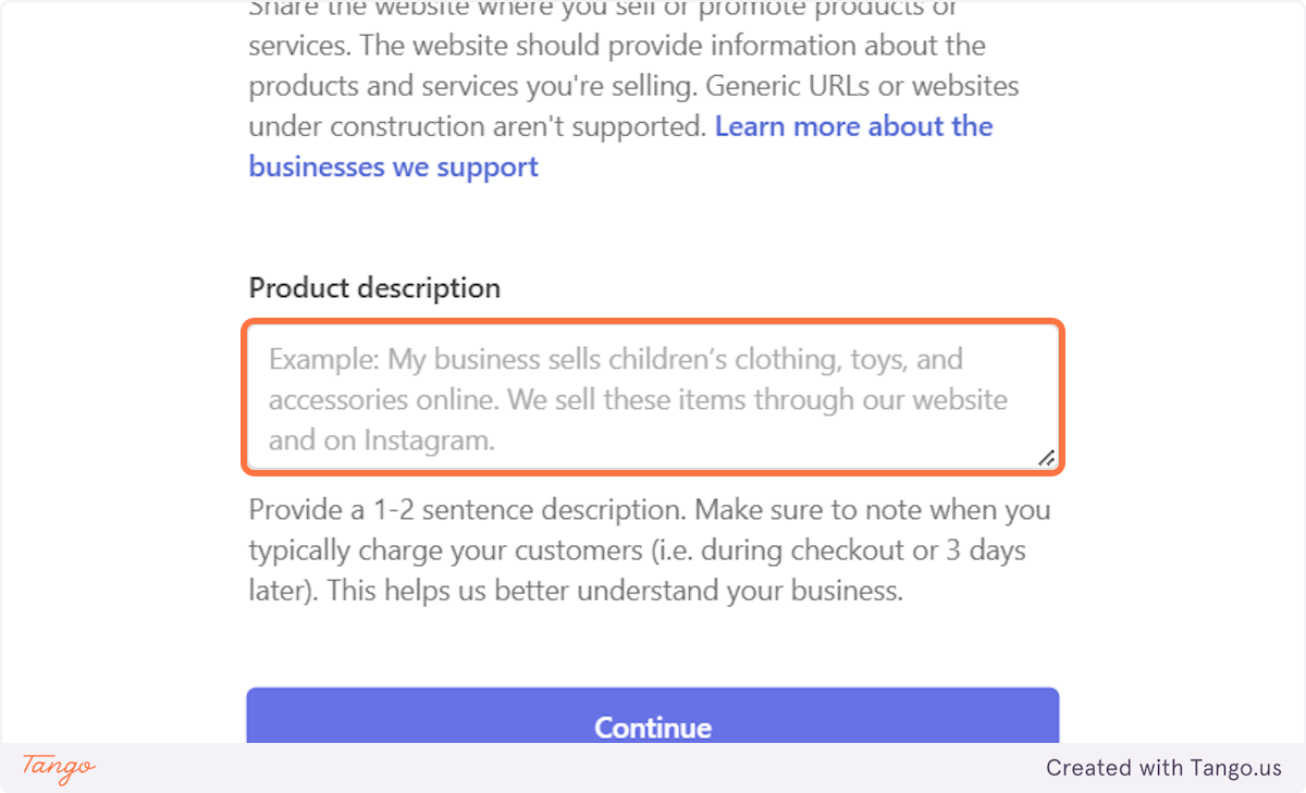 Define your business description in 1-2 sentences.