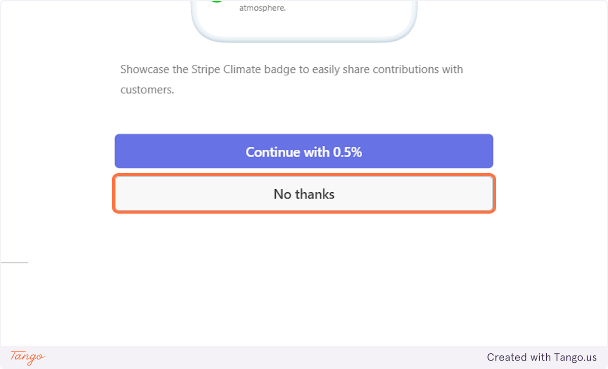 Click on Continue or No thanks