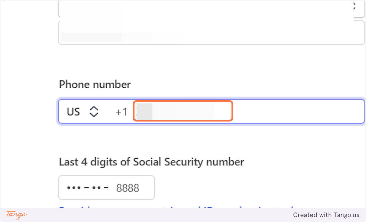 Provide your phone number.