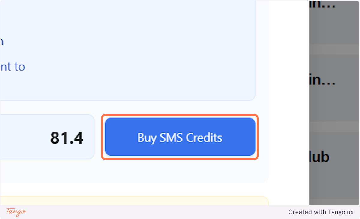 Click on Buy SMS Credits