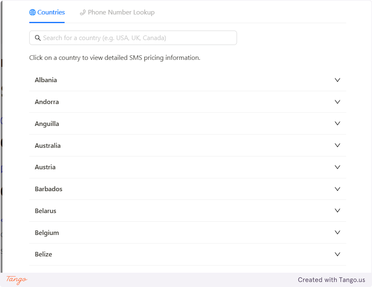They can search the pricing by country to see it.