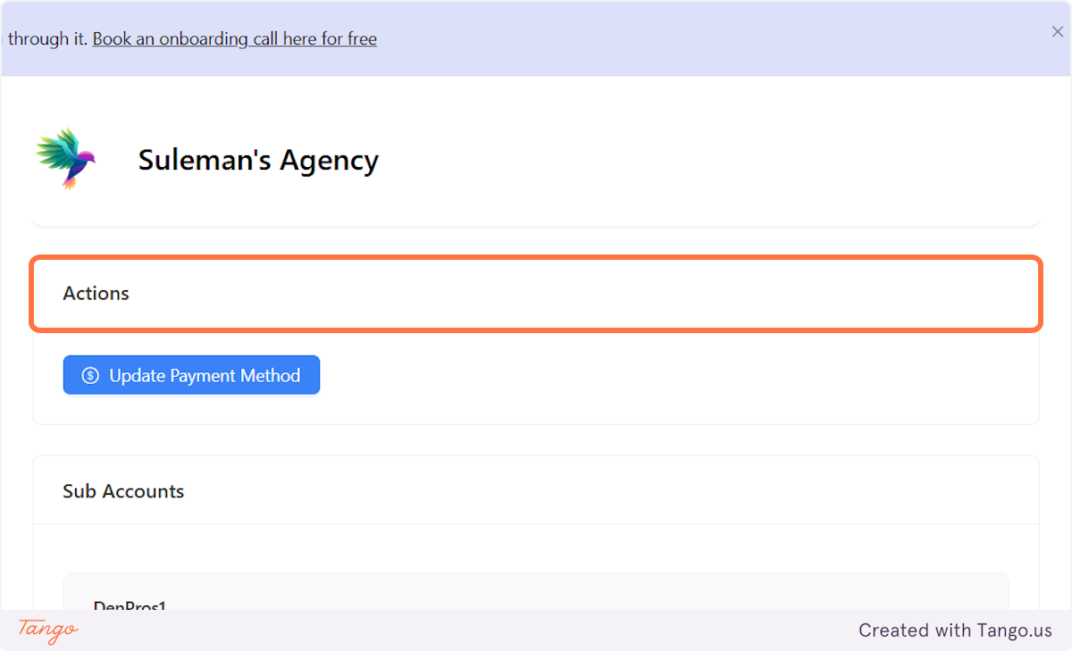 Within the Subscription tab is where you will update your Payment Method if needed!