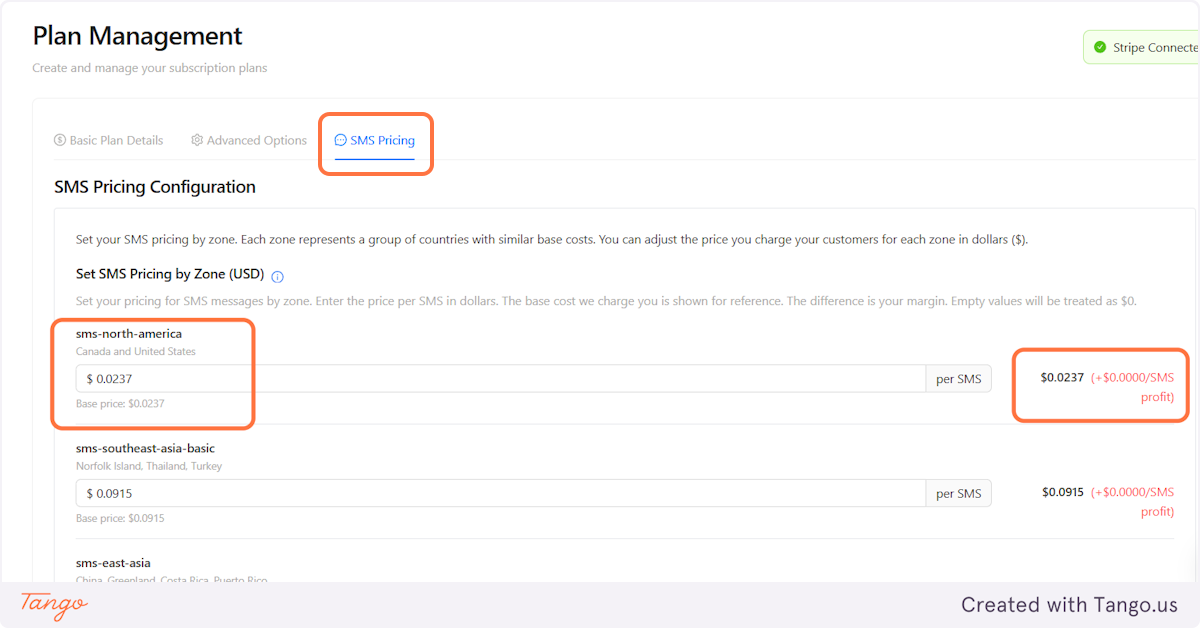 If you are using Stripe rebilling, you will be able to choose the pricing for every location as well