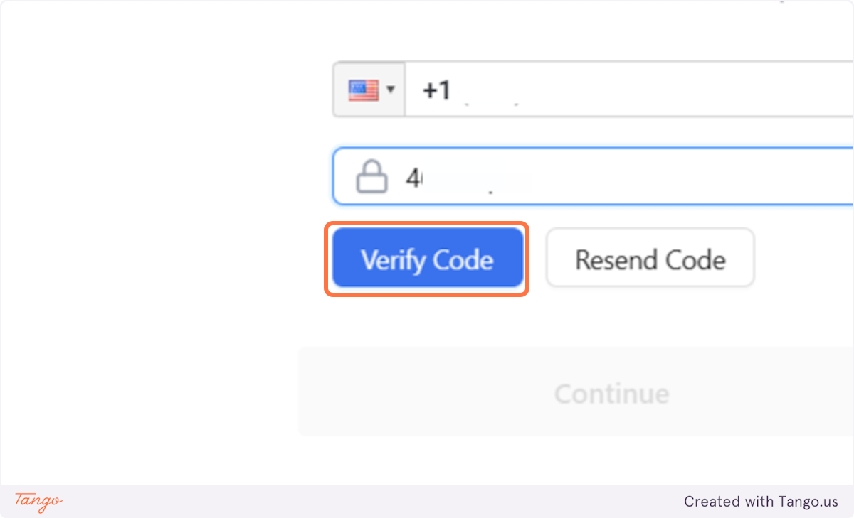 Click on Verify Code