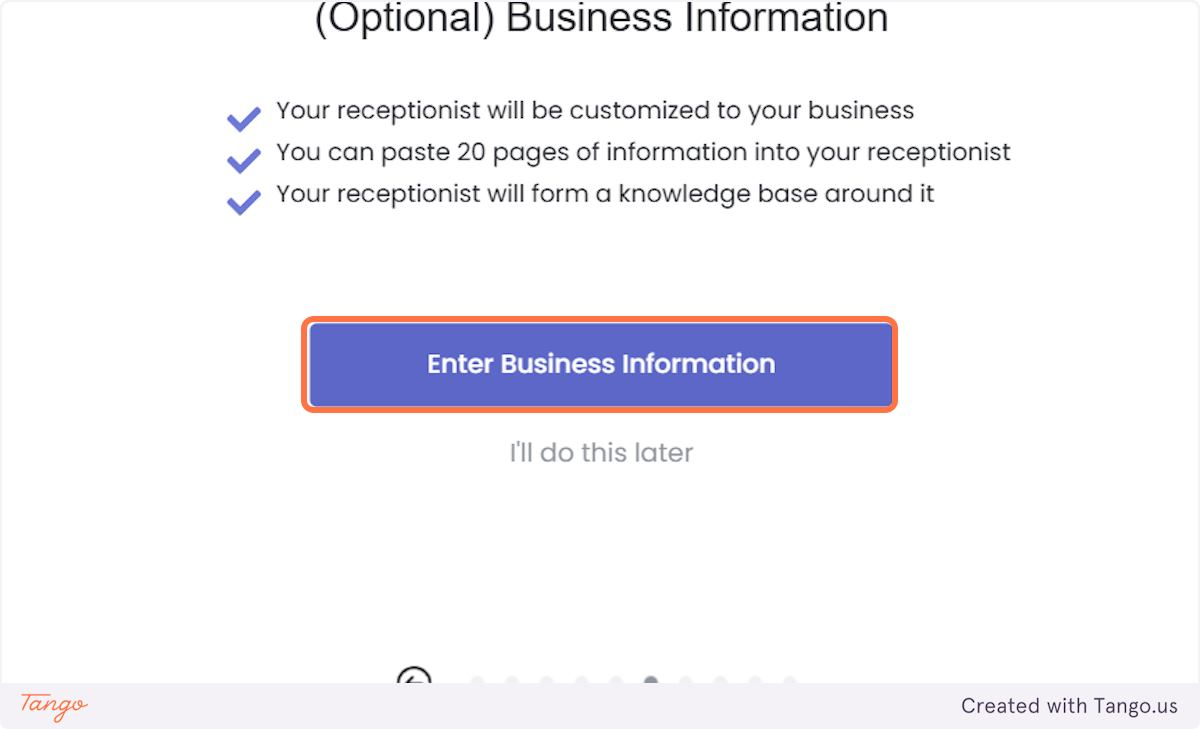 Here you will be prompted to add the knowledge base that the AI can learn from.