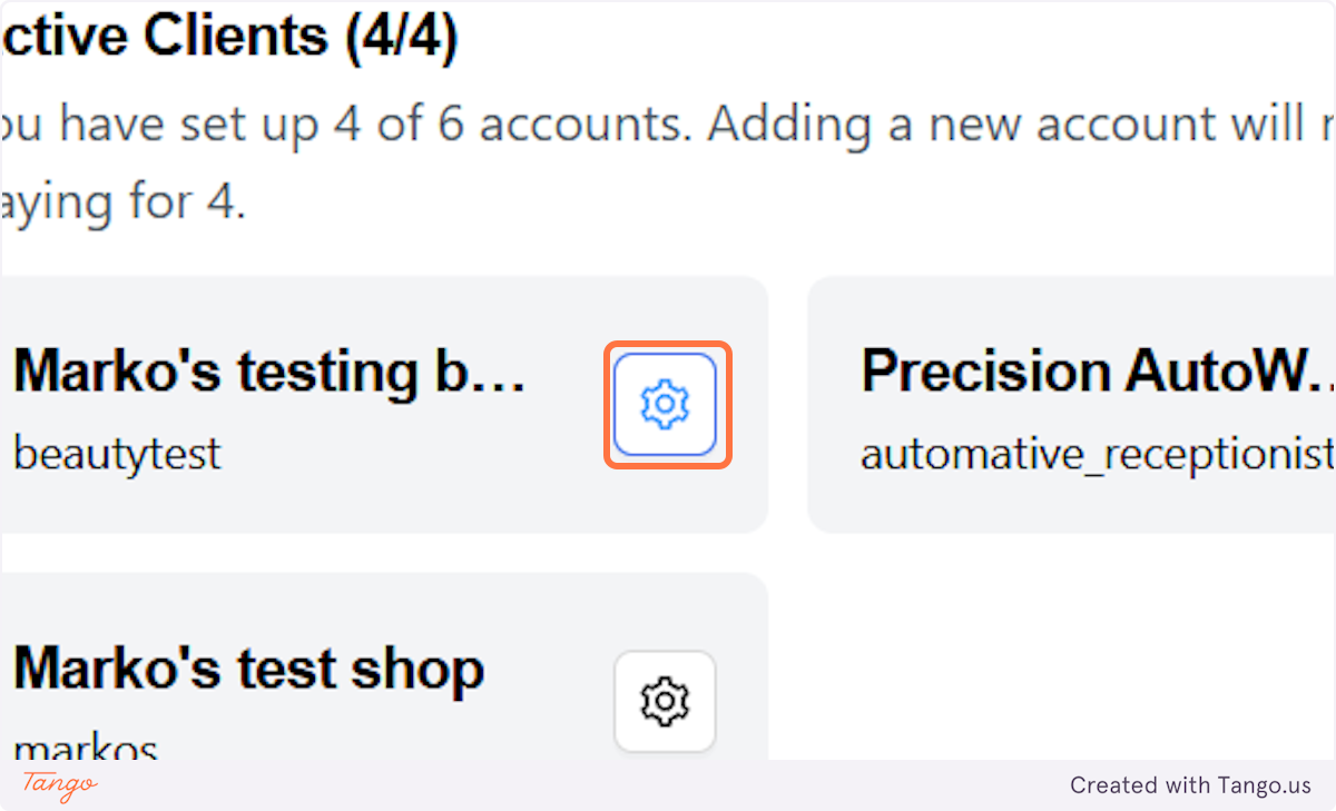Now let's go through the options you have with every receptionist within your admin dashboard.