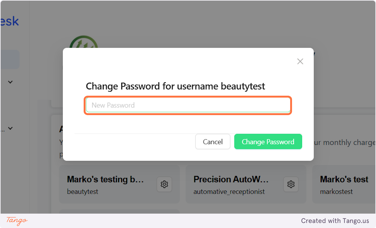 Decide what the new password should be and change it