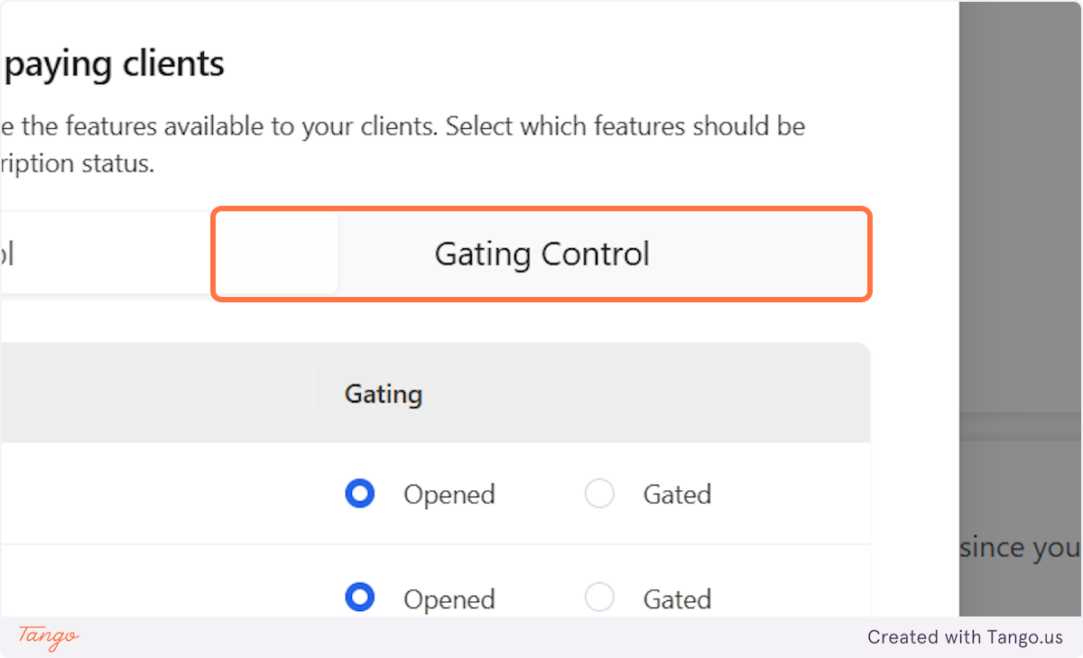 Select Gating Control