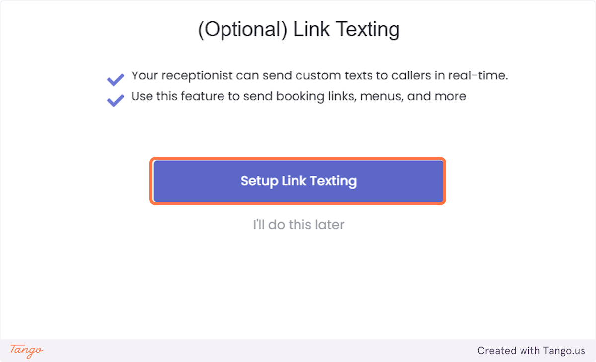 This is a texting workflow