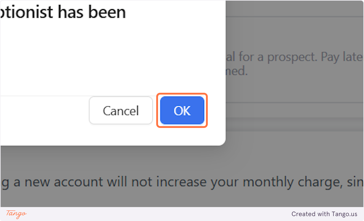 Click on OK