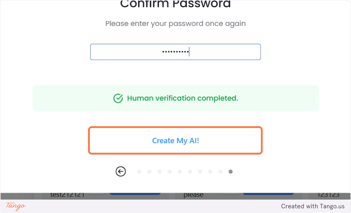 Click on Create My AI!