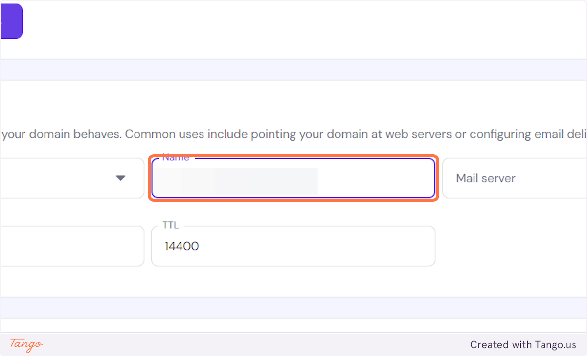 Paste your name into Hostinger (your DNS records)