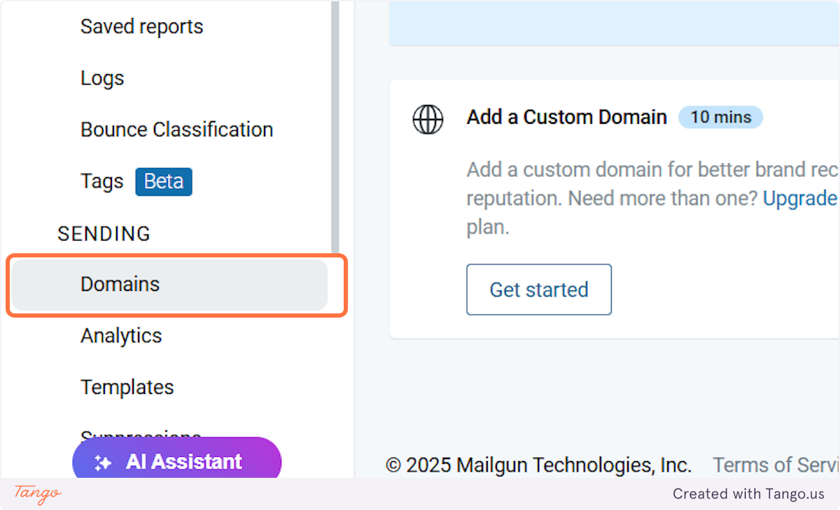 Let's assume you have purchased a domain, but haven't added it yet. 