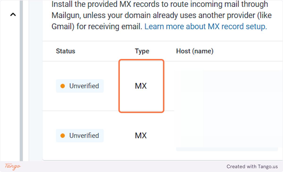 Now let's add the MX records.