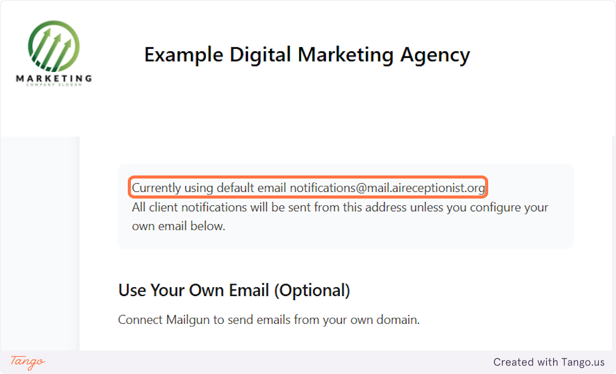 Email notifications for your clients