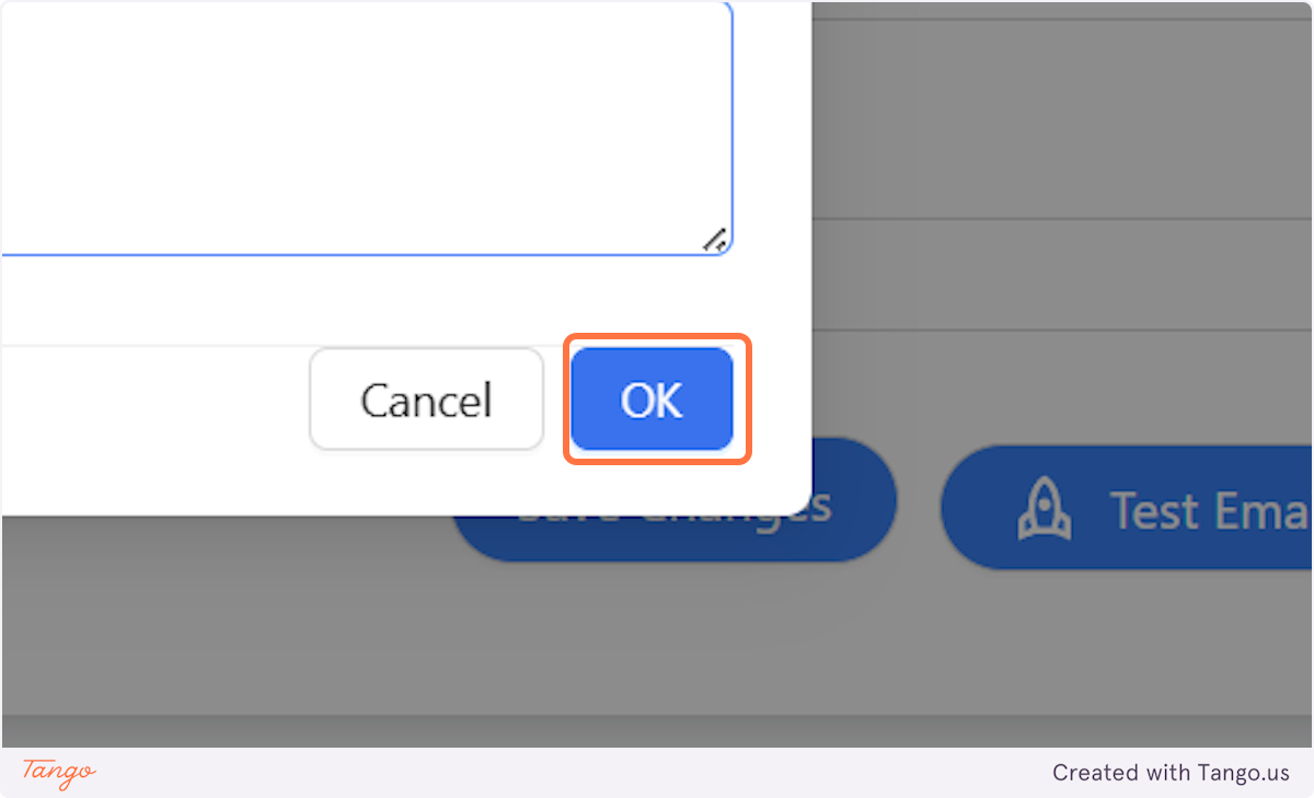 Click on OK to send it