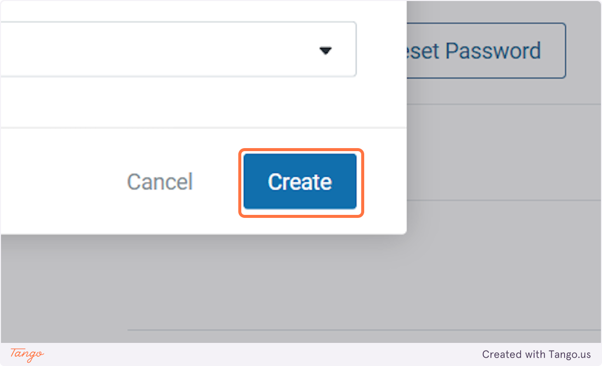 Click on Create