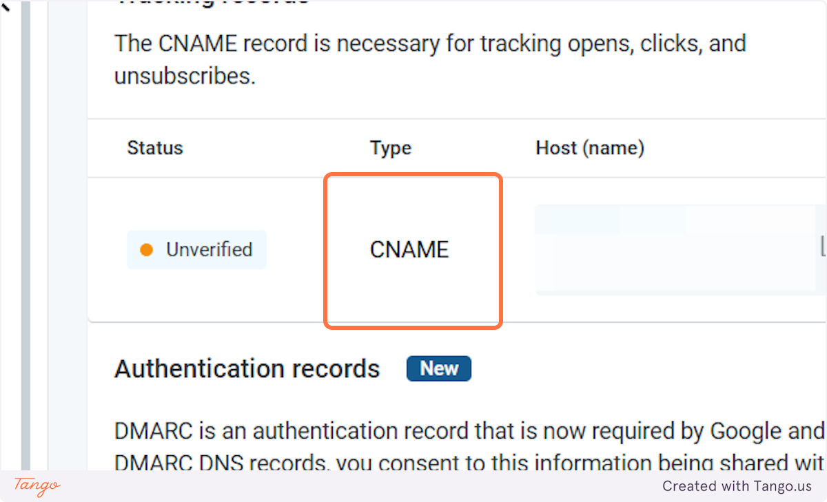 Now let's add the CNAME record.