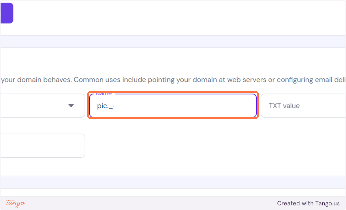 Paste the name from Mailgun
