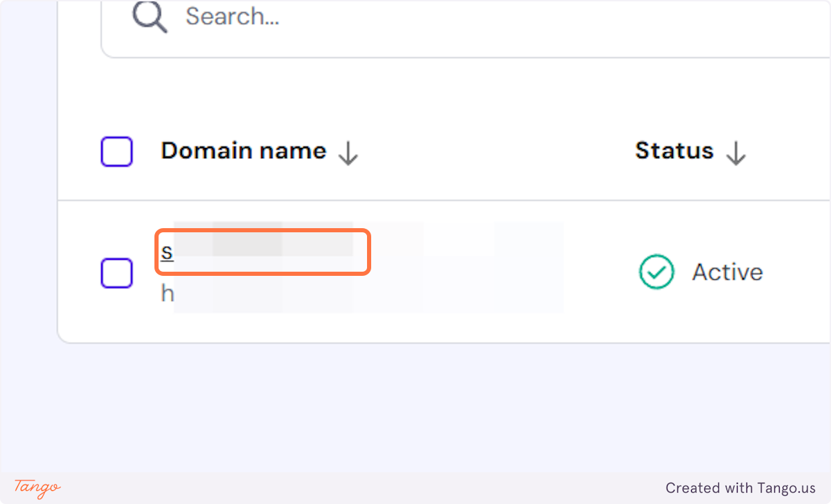 And you will see all your active domains. 