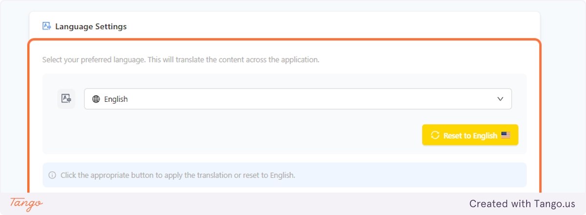 Language Settings